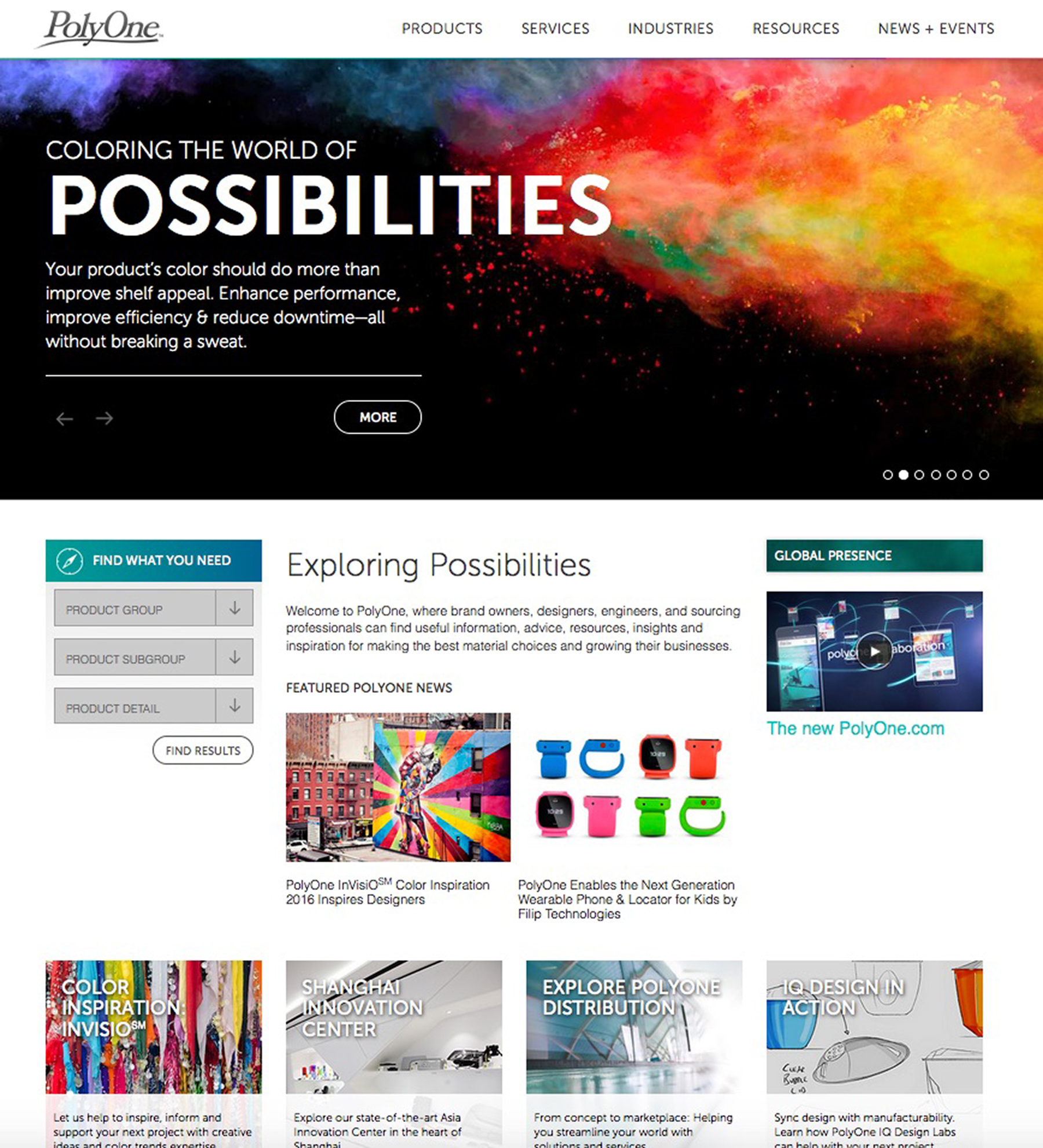 From Inspiration to Innovation PolyOne Launches All New Website Polyone